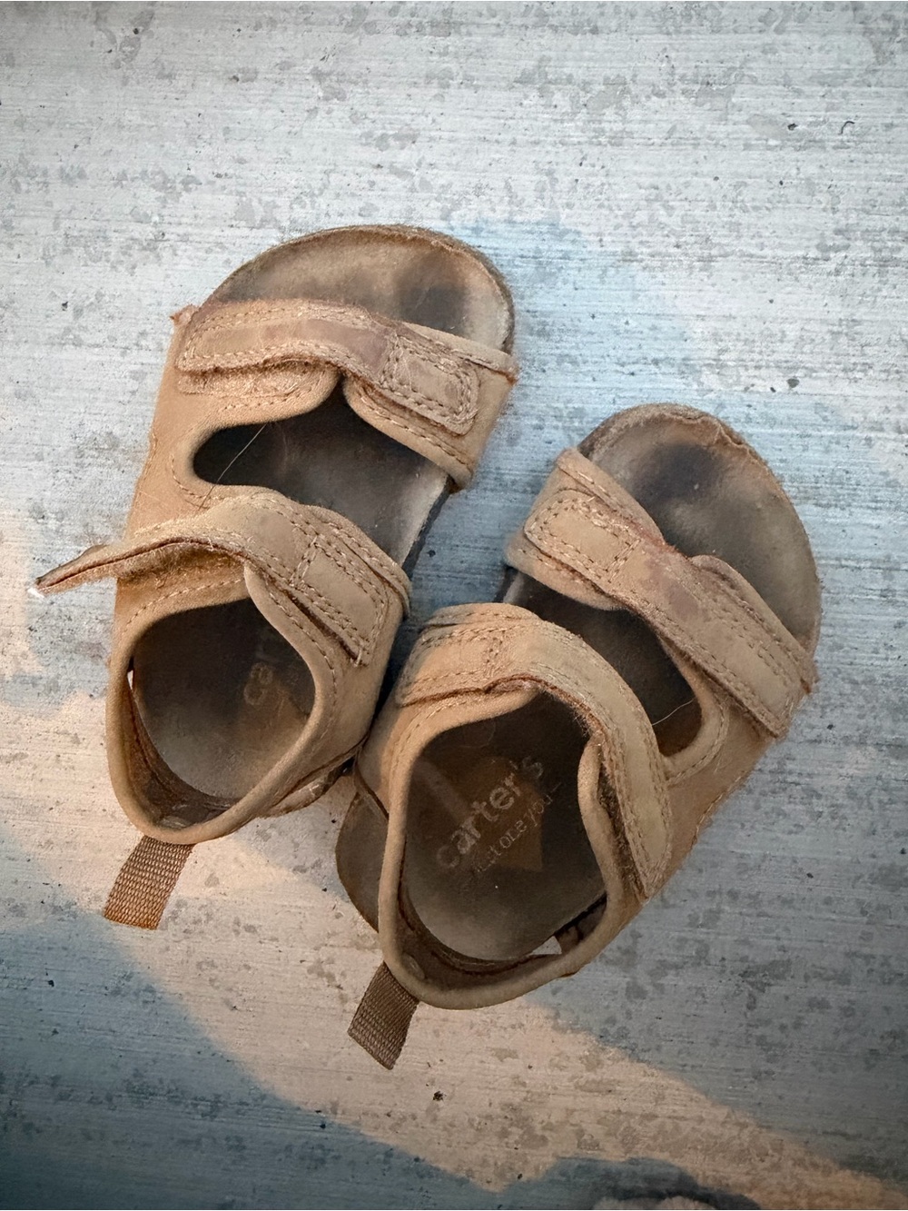 Carter's Tan Adjustable Strap Toddler Sandals